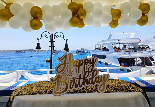 Birthday organize on the yacht in sharm el sheikh