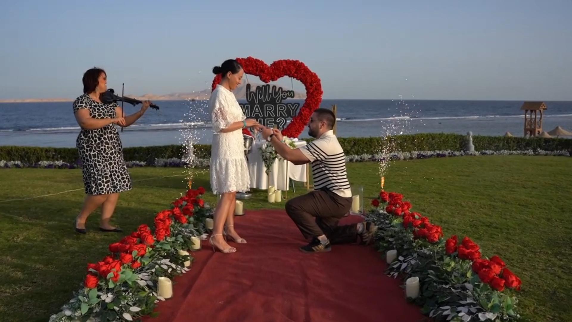 Besonderer Heiratsantrag mit romantischem Abendessen in Sharm el Sheikh